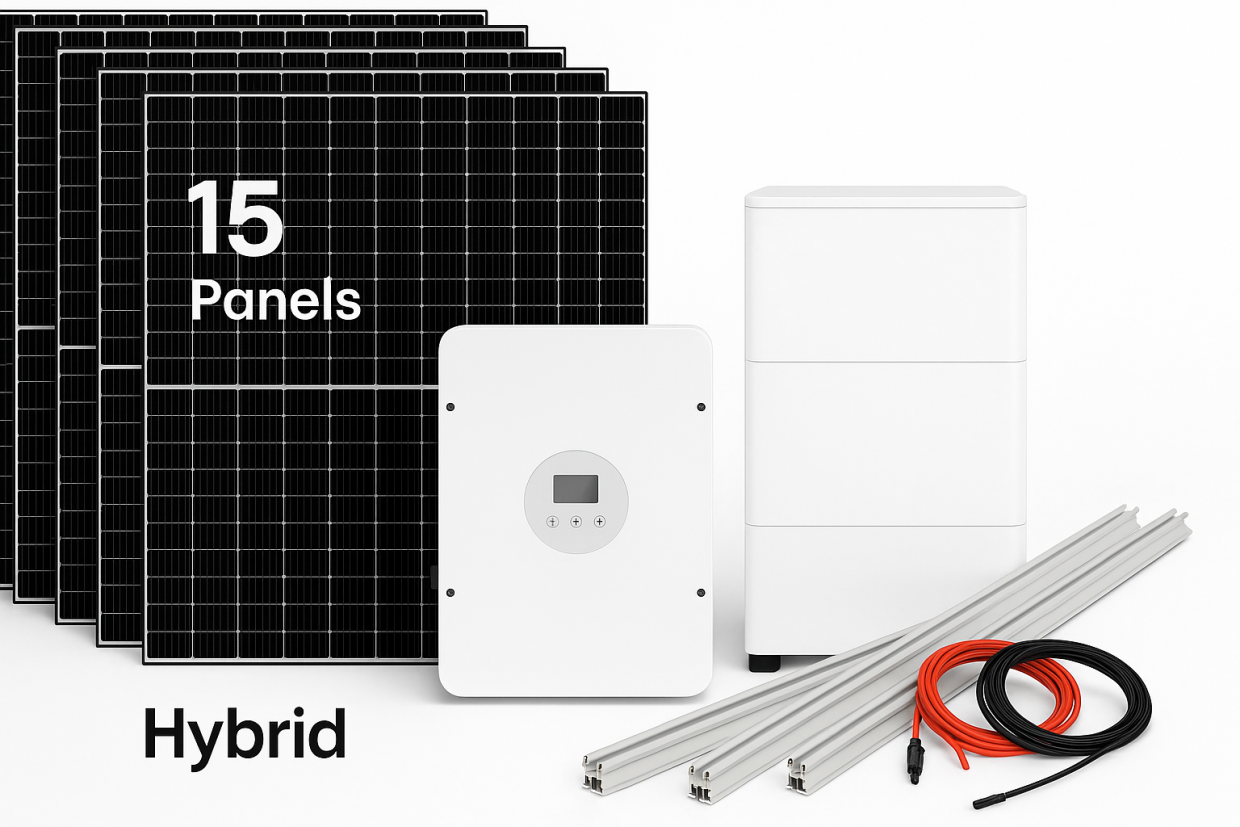 8.325kW Hybrid Solar System with 5.12KWhr Lithium Battery