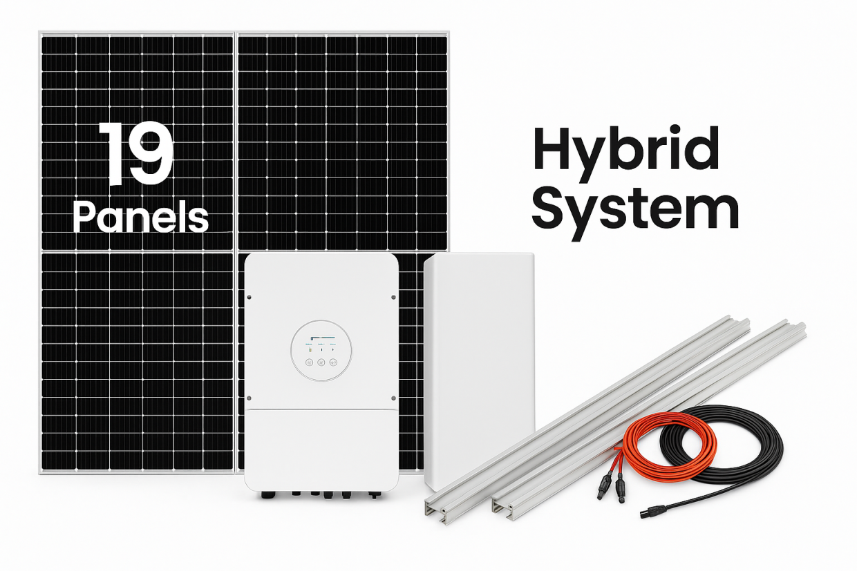 10.545kW Hybrid Solar System with 5.12KWhr Lithium Battery