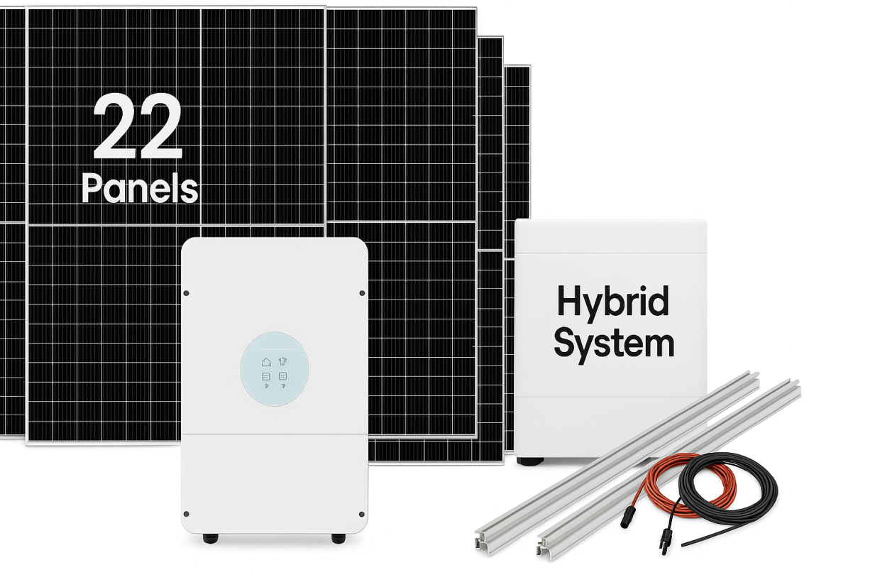 12.21kW Hybrid Solar System with 5.12KWhr Lithium Battery